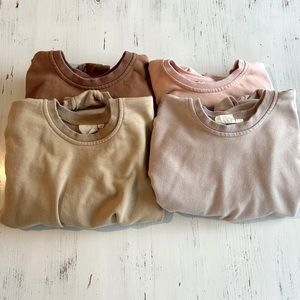 Lot of 4 Toddler Bubble Sweatshirt Rompers Size 2T